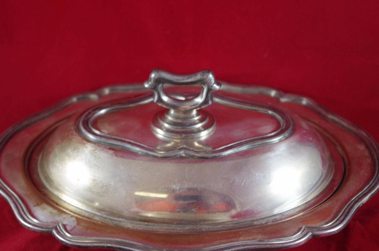 19th C. Silver Plated On Copper Covered Bowl Platter Old Sheffield Plate