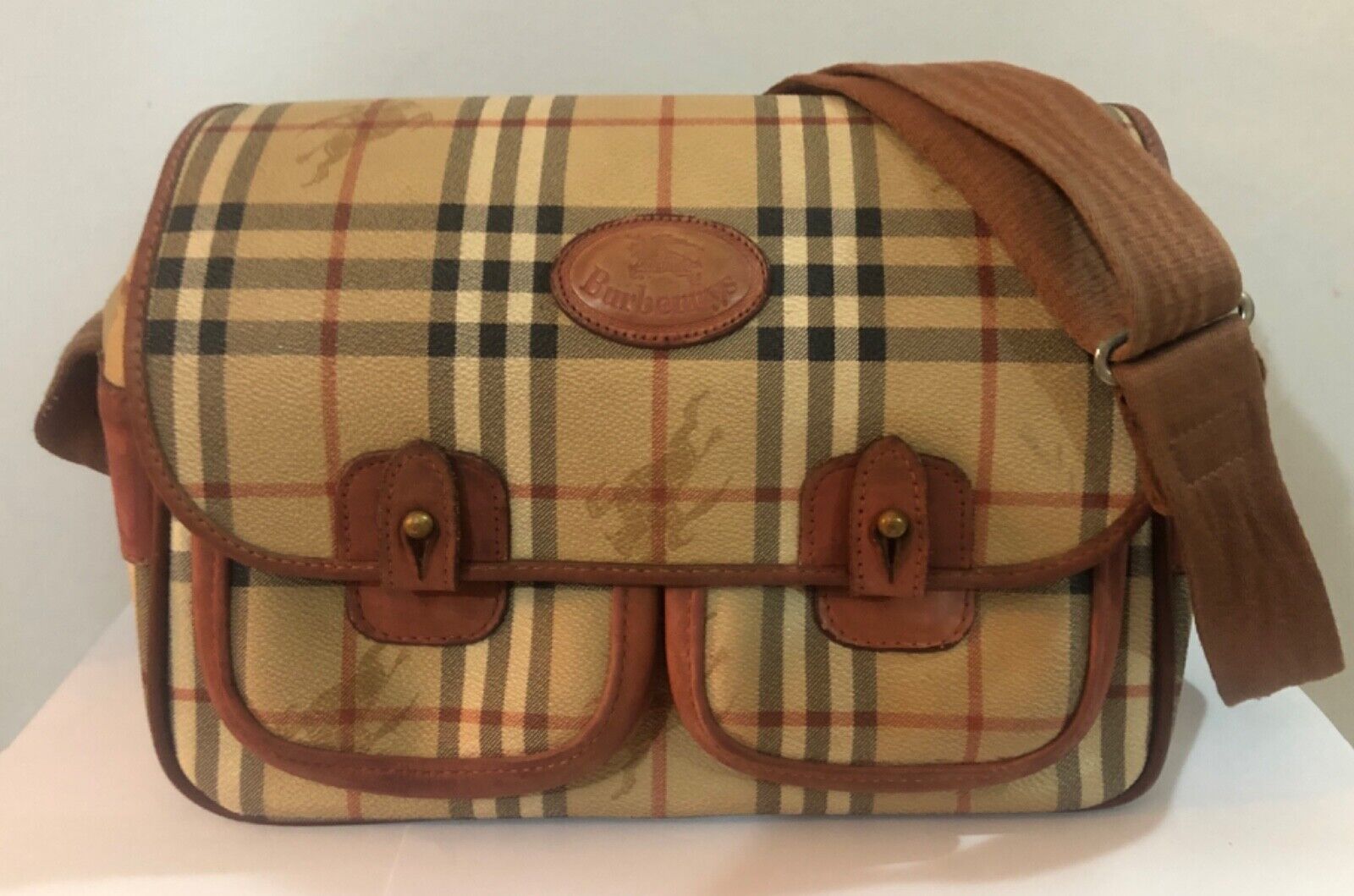Vintage Burberry Messenger Bag Nova Check Shoulderbag | eBay Vintage Burberry Messenger Bag Nova Check Shoulderbag | eBay