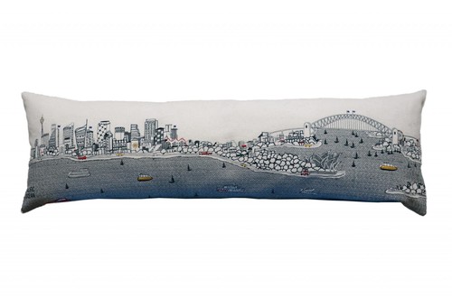 46 Белая Декоративная подушка для поясницы Sydney Daylight Skyline