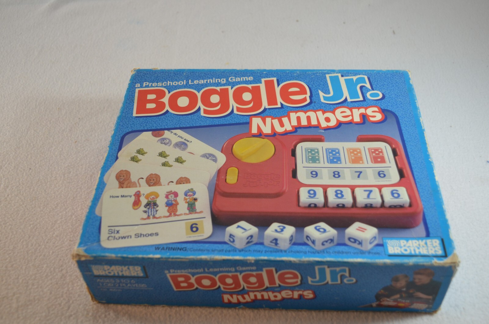 Boggle Jr. Numbers Parker Brothers Ages 3-6 1-2 Players