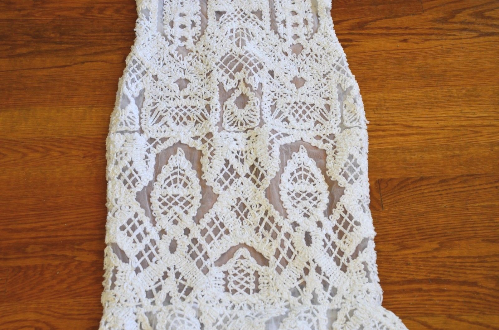 New $1,995 Jonathan Simkhai Tower Lace White Long Maxi Dress Gown IT 42 / US 6