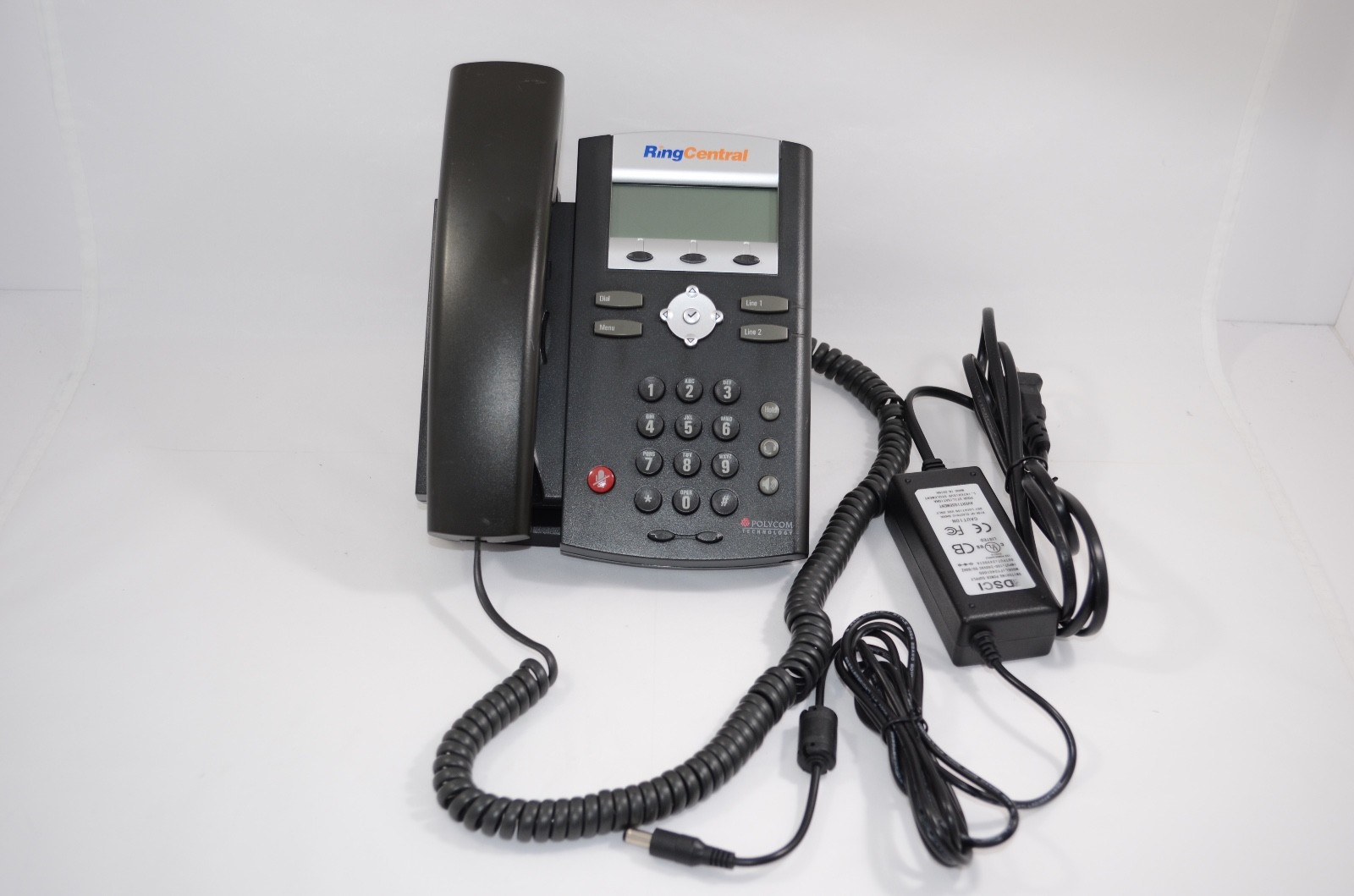 RingCentral-Polycom - SoundPoint IP 320 SIP w/Power Adapter, VoIP Business Phone