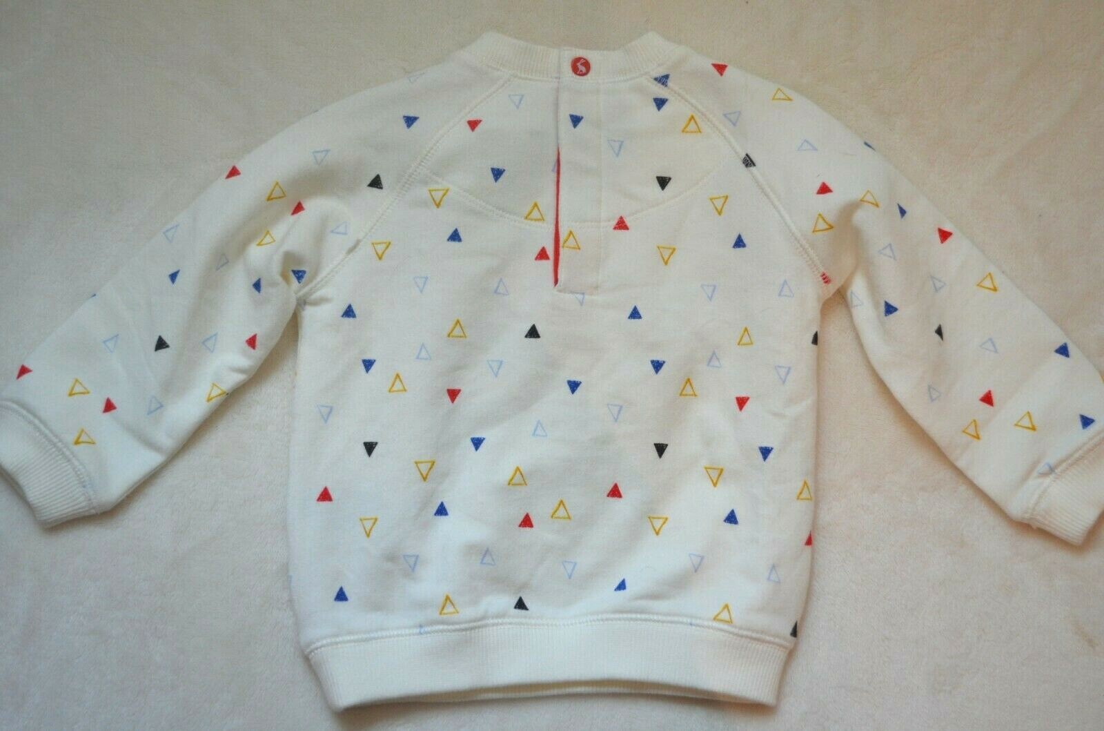 JOULES Infant 9-12 Month Bear Cub Triangle Pattern Crew Neck Long Sleeve Sweater
