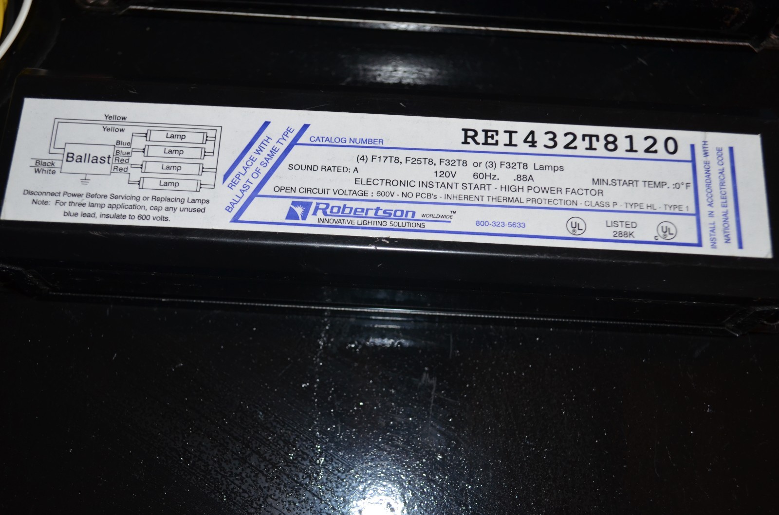 Robertson REI432T812D Howard Industries EP2/32IS/120-277 Electronic Ballasts