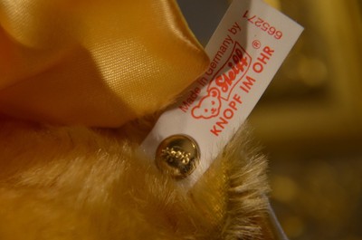 STEIFF SPROUT 1997 GREEN YELLOW TEDDY BEAR 665271 STUFFED ANIMAL 13