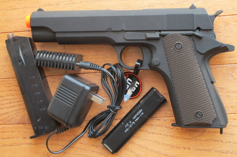 Metal Gearbox Airsoft Electric Gun 1911 Style Shoot Up to 300 FPS