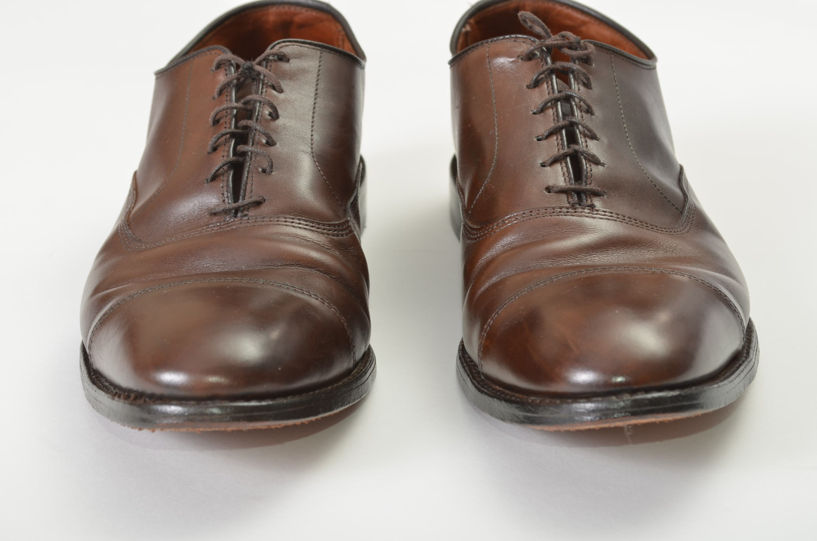 Allen Edmonds Park Avenue Cap Toe Brown Leather Oxford Shoes Mens 10.5 D