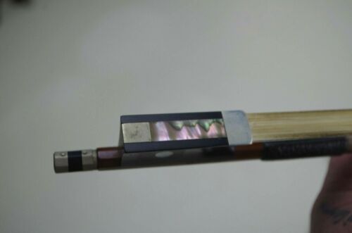 Antique Josef Richter Made in Germany Violin Bow Mother of Pearl Inlay& Nickel 