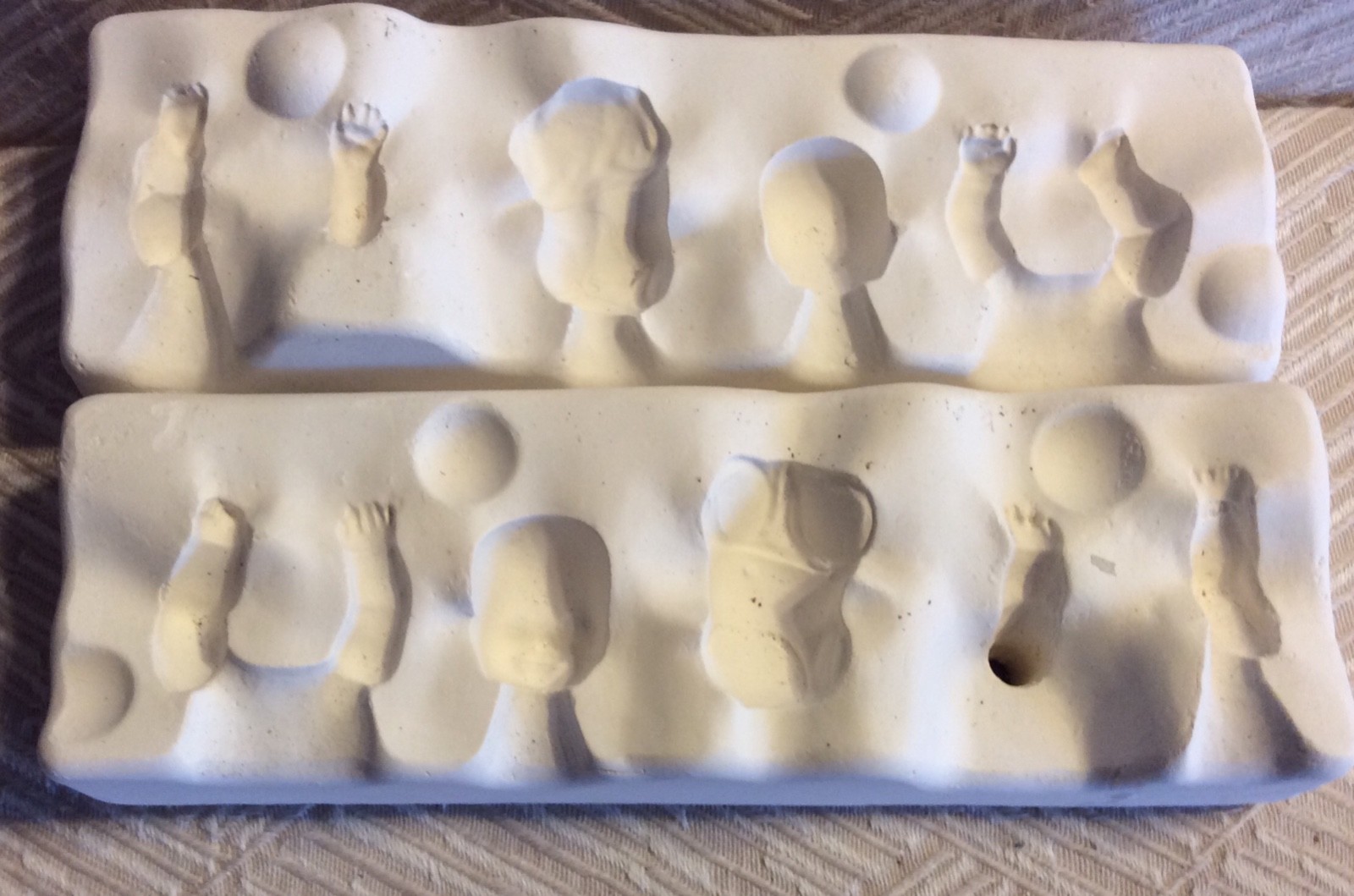 ”Joey” Miniature Baby Porcelain Doll Mold Mystic Mold # M169  2 1/2” Unfired