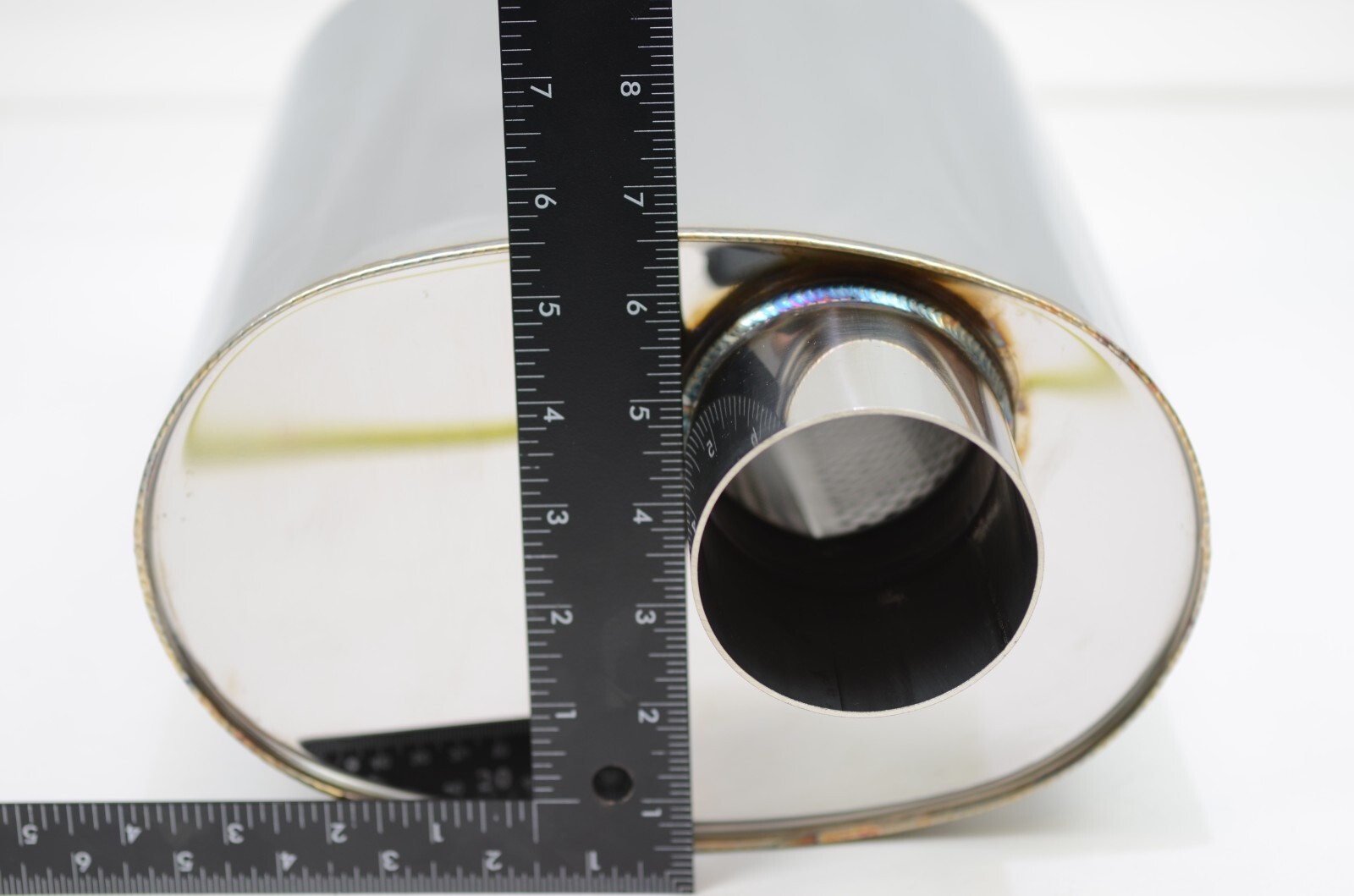 1320 Performance SHORT TIP 3 INCH MUFFLER OVAL 3" INLET 3.5" OUTLET QUIET EG