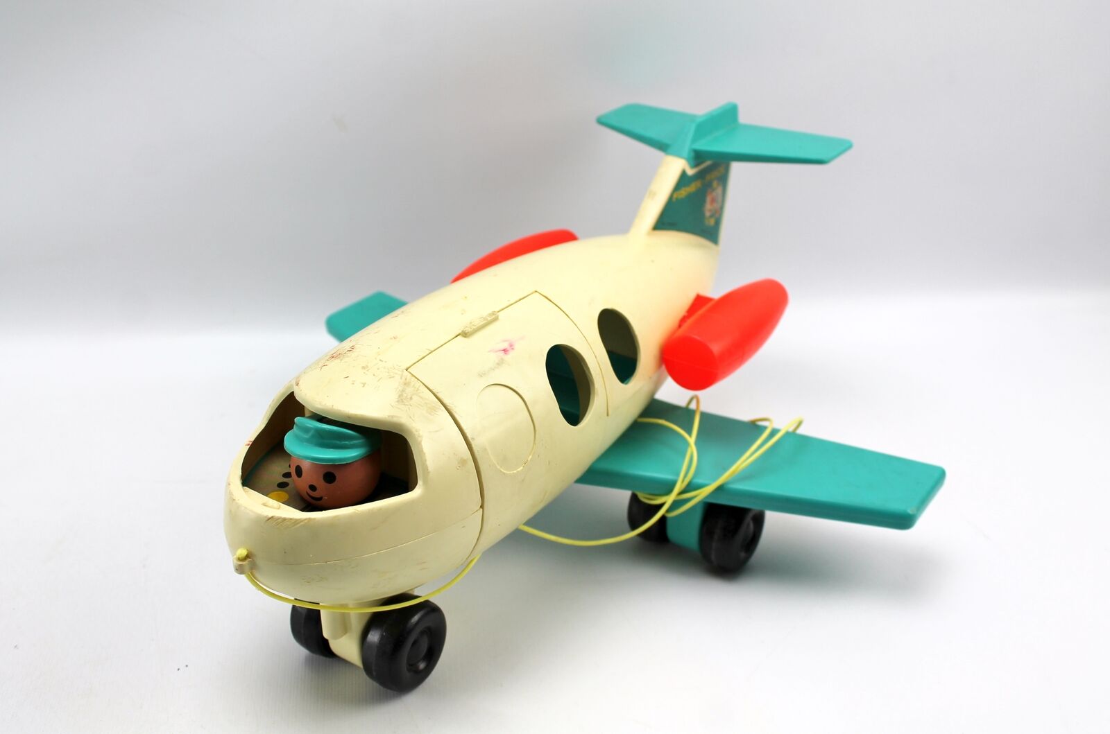 Vintage c1970-1972 Fisher Price Little People Airplane Pull Toy Vintage c1970-1972 Fisher Price Little People Airplane Pull Toy