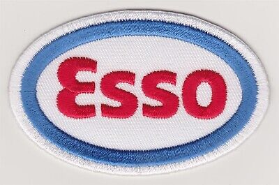 Esso Gasoline & Motor Oil Embroidered Iron On Car Patch *NOS* #755