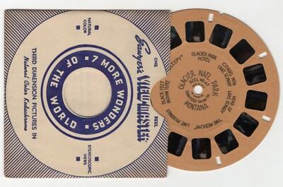 Glacier Nat'l Park Montana 1939 Tan Front / Tan Back View-Master Reel 47