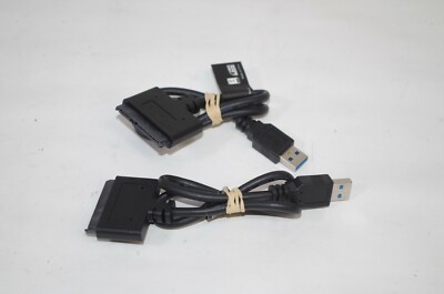 Lot 2 StarTech USB3S2SAT3CB USB 3.0 to 2.5'' SATA III Hard Drive Adapter Cables