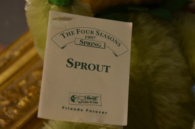 STEIFF SPROUT 1997 GREEN YELLOW TEDDY BEAR 665271 STUFFED ANIMAL 13