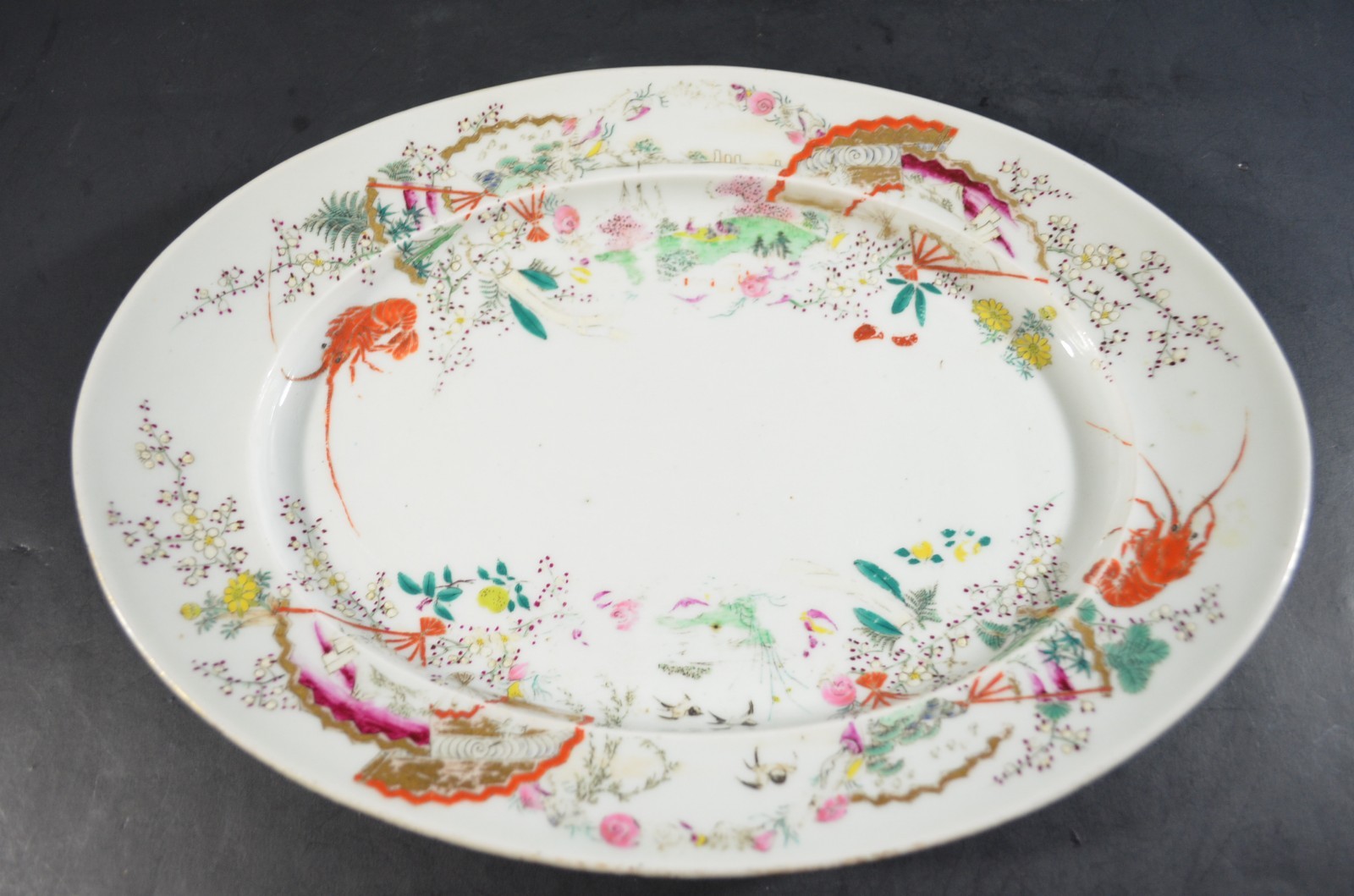 Over sized Four sets Japanese Meiji porcelain 3 plates and large bowls W / Mark