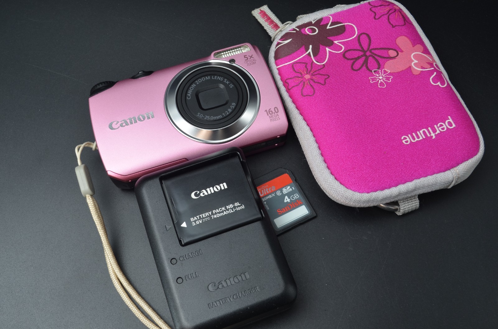 Canon PowerShot A3300 IS 16MP Compact Digital Camera Pink 5x
