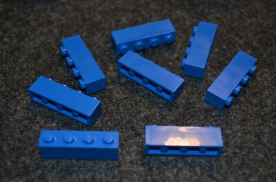 8 ~ 1x4 Blue Standard Brick Bricks  ~ New Lego Parts ~