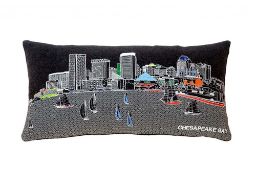 25 Черная декоративная подушка для поясницы Austin Nighttime Skyline