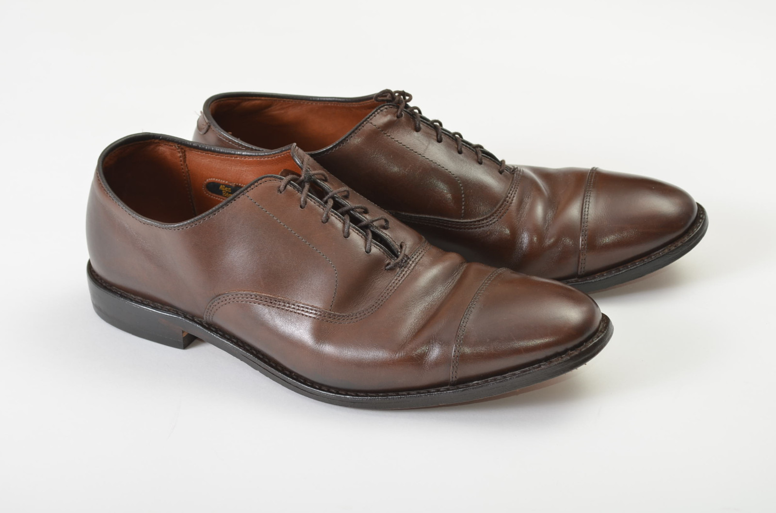 Allen Edmonds Park Avenue Cap Toe Brown Leather Oxford Shoes Mens 10.5 D