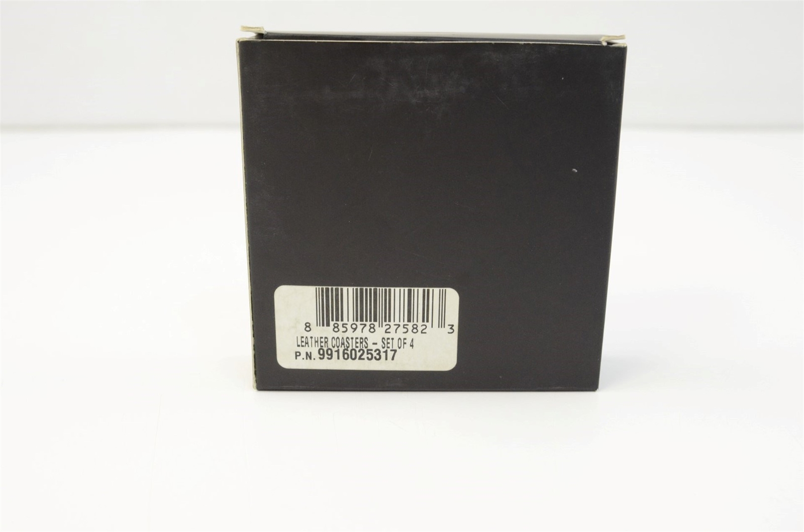 NEW Genuine Fender Guitar/Bass Black Leather Bar Top Drink Coaster Set