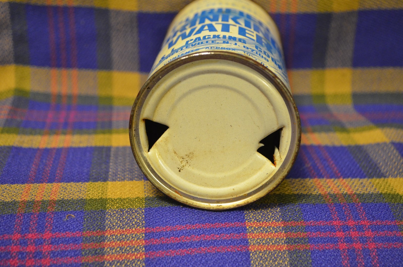 Vintage US Coast Guard EMERGENCY PURIED Drinking Water-F&L Packing Corp Steel Ca