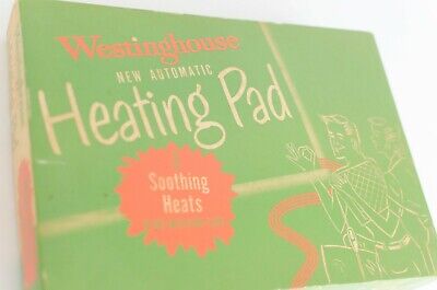 Vintage 1950s Green Box Westinghouse Heating Pad Packaging MCM Fonts PROP