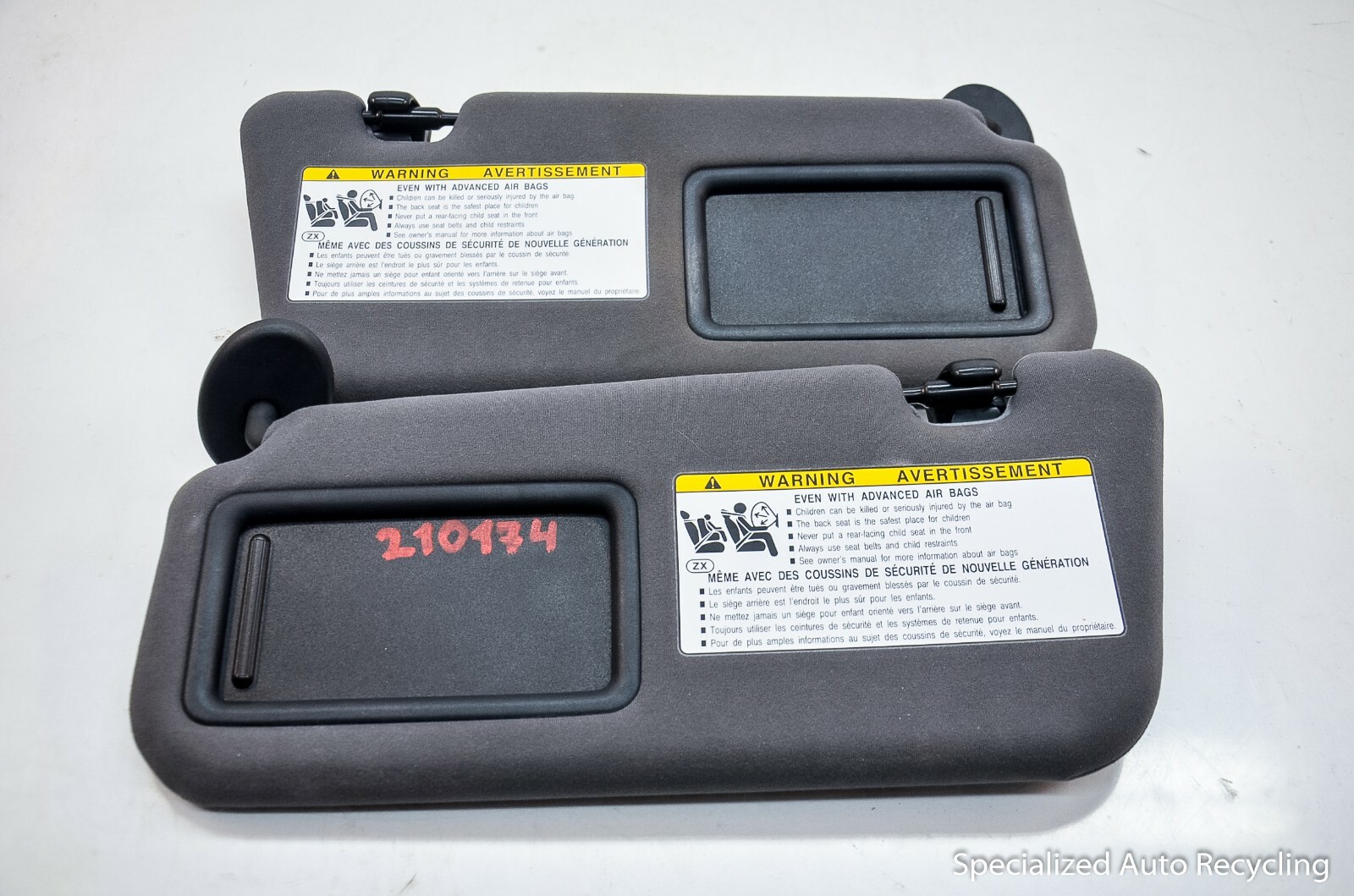 その他 W 15-19 LEXUS RC350 RC F OEM Left Right SUN VISOR DARK GRAY