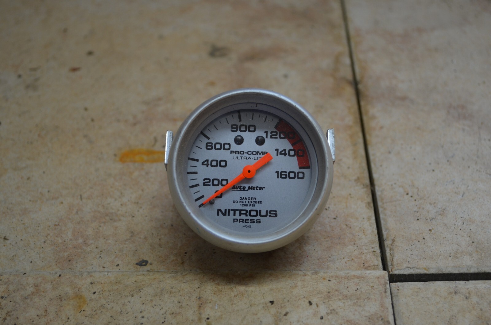 Nitrous Pressure Gauge 0-1600 Psi