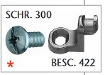 Halterung / Schraube RÃ¼Ckwand Jutzler   Schraube Schr. 300 Halterung Besc. 422