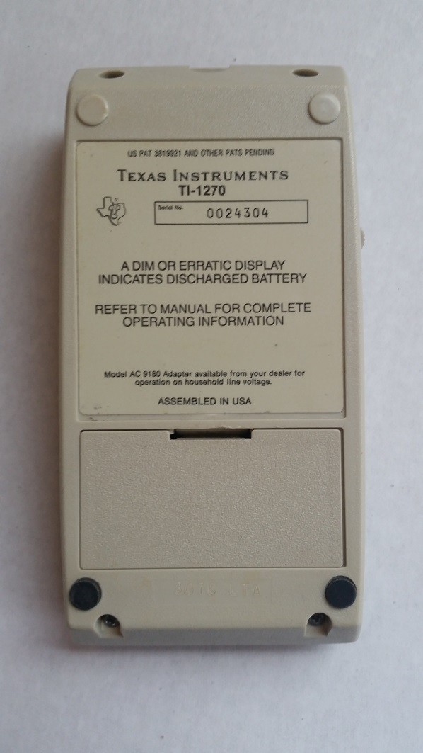 Vtg Texas Instruments TI-1270 - circa 1976 Tested and in Great Working Condition