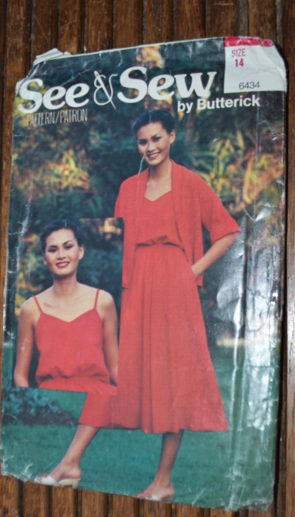 Butterick See Sew 6434 Pattern Misses Loose Fitting Jacket Butterick See Sew 6434 Pattern Misses Loose Fitting Jacket