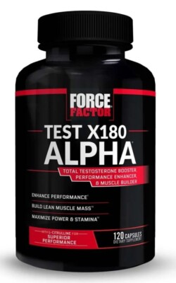 Force Factor Test X180 Alpha - build lean muscle mass - 120 capsules 