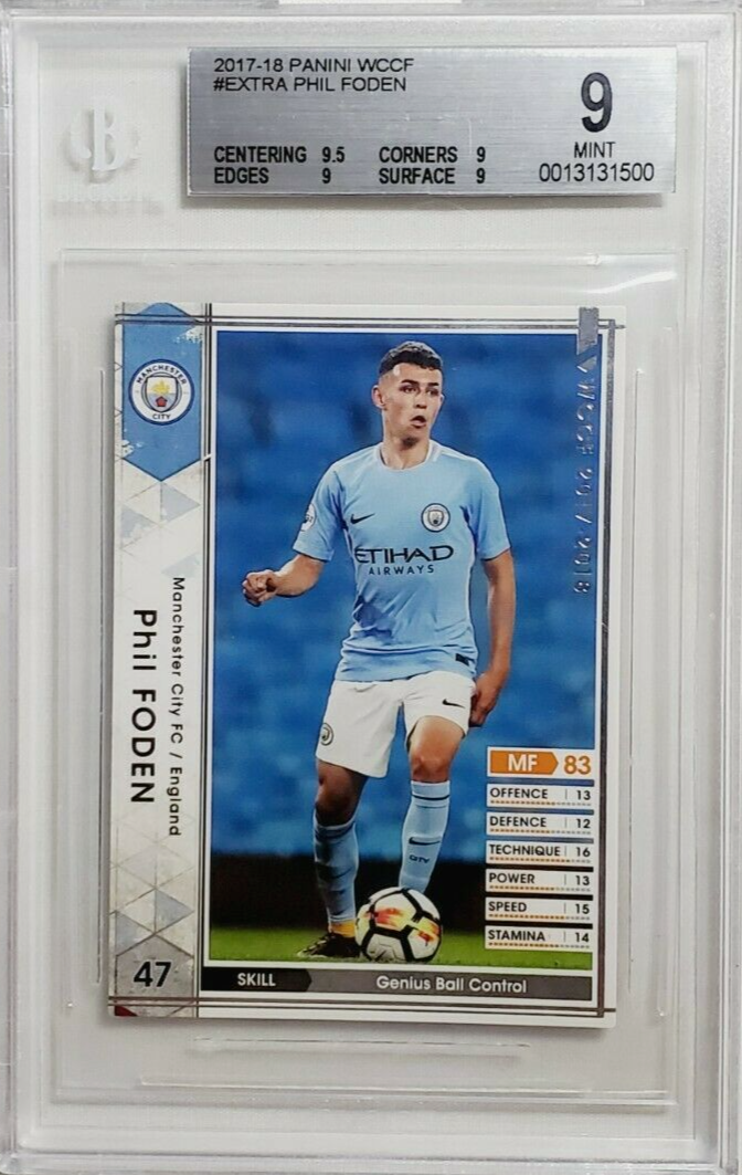 2017 WCCF Phil Foden フォデンRC PSA9 2017 Panini WCCF Extra Phil Foden Rookie Card RC BGS 9 Mint