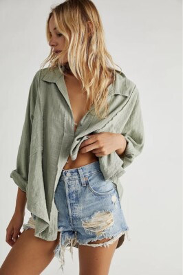 

Джинсовые шорты Levis 501 с высокой посадкой, потертые джинсовые шорты средней длины  НОВИНКА, Blue