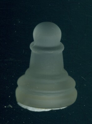 Glass Chess/Checker Set Replacement Pieces Clear & Frosted 1-1/8in diameter base