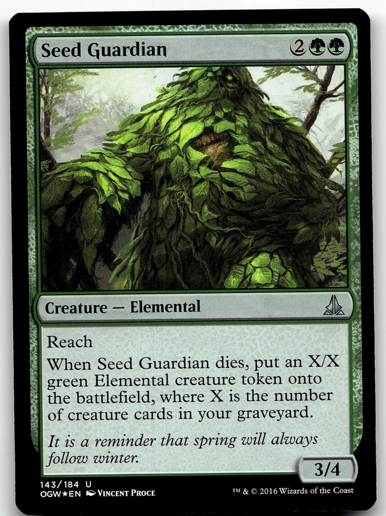 Seed Guardian 2x FOIL OGW MTG Oath of the Gatewatch Uncommon MINT green Seed Guardian 2x FOIL OGW MTG Oath of the Gatewatch Uncommon MINT green