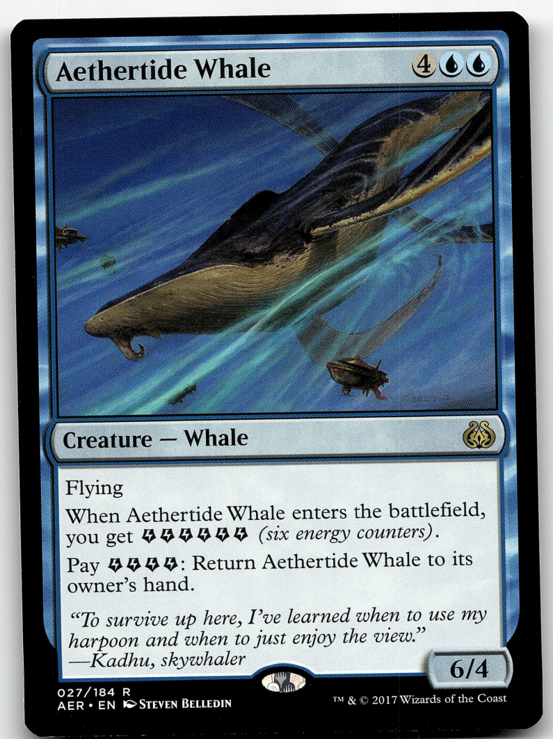Aethertide Whale 2x FOIL AER MTG Aether Revolt Rare MINT blue Aethertide Whale 2x FOIL AER MTG Aether Revolt Rare MINT blue