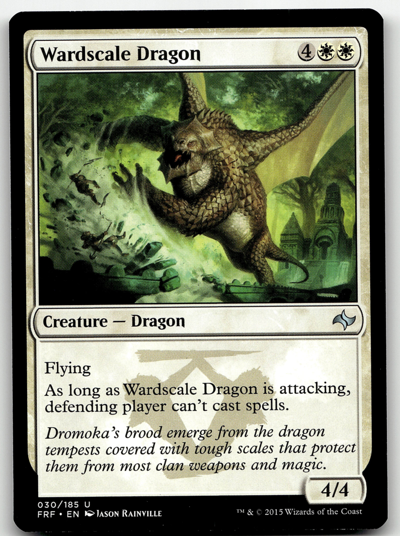 Wardscale Dragon 2x FOIL FRF MTG Fate Reforged Uncommon MINT white Wardscale Dragon 2x FOIL FRF MTG Fate Reforged Uncommon MINT white