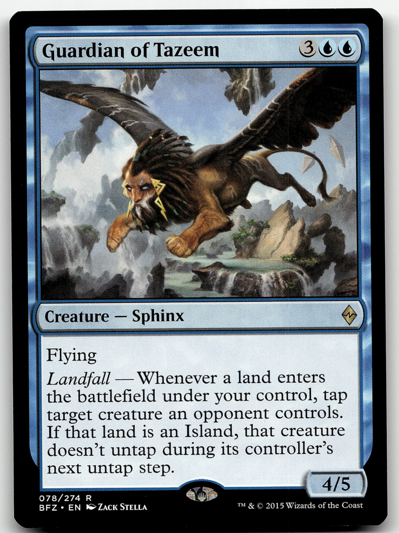 Guardian of Tazeem 2x FOIL BFZ MTG Battle for Zendikar Rare MINT blue Guardian of Tazeem 2x FOIL BFZ MTG Battle for Zendikar Rare MINT blue