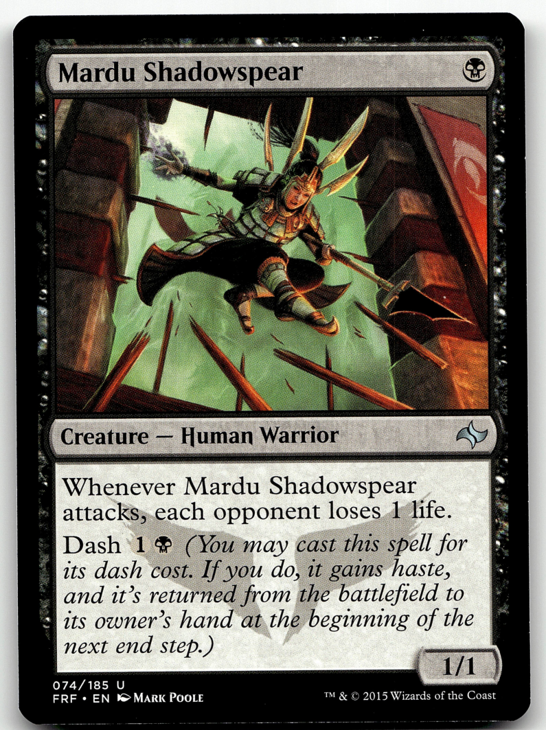 Mardu Shadowspear 2x FOIL FRF MTG Fate Reforged Uncommon MINT black Mardu Shadowspear 2x FOIL FRF MTG Fate Reforged Uncommon MINT black