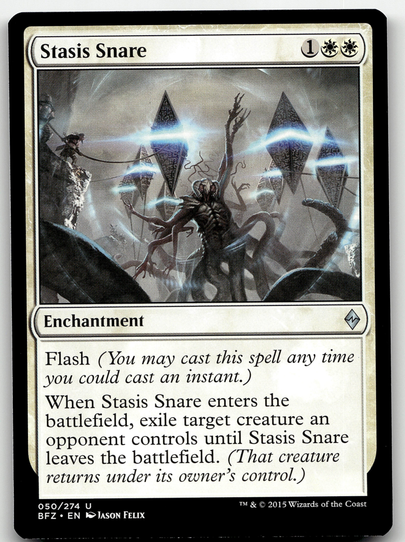 Stasis Snare 2x FOIL BFZ MTG Battle for Zendikar Uncommon MINT white Stasis Snare 2x FOIL BFZ MTG Battle for Zendikar Uncommon MINT white