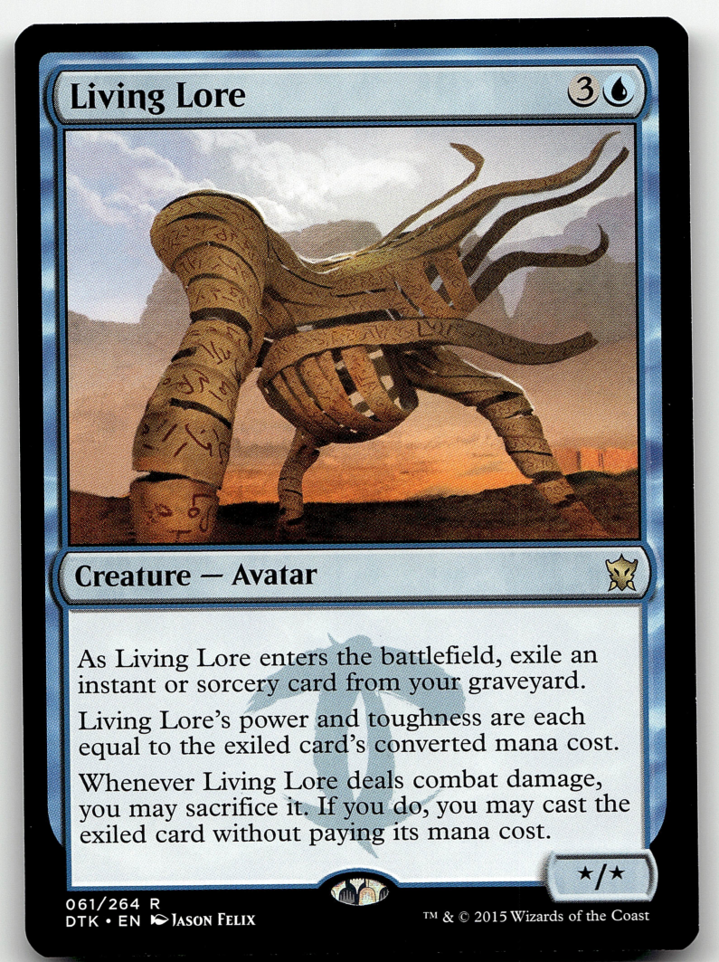 Living Lore 2x FOIL DTK MTG Dragons of Tarkir Rare MINT blue Living Lore 2x FOIL DTK MTG Dragons of Tarkir Rare MINT blue