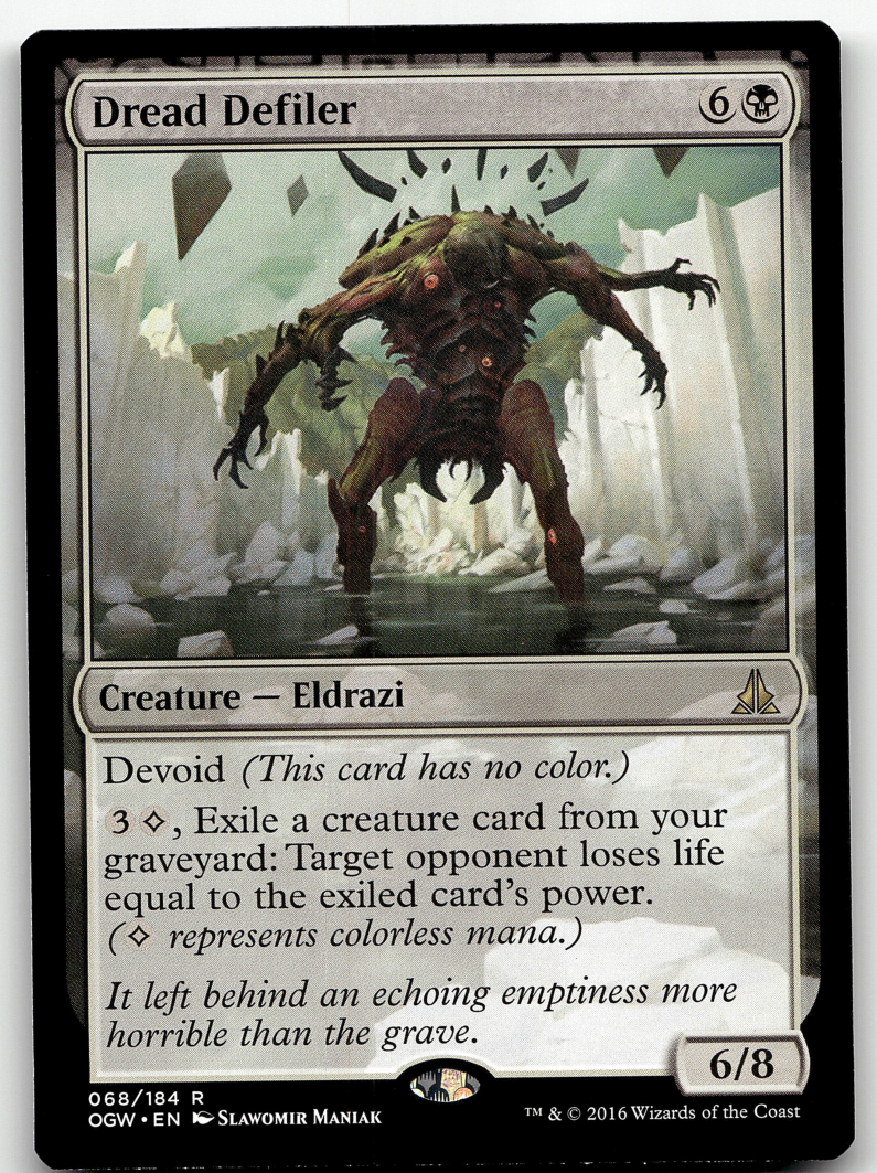 Dread Defiler 2x FOIL OGW MTG Oath of the Gatewatch Rare MINT black eldrazi Dread Defiler 2x FOIL OGW MTG Oath of the Gatewatch Rare MINT black eldrazi