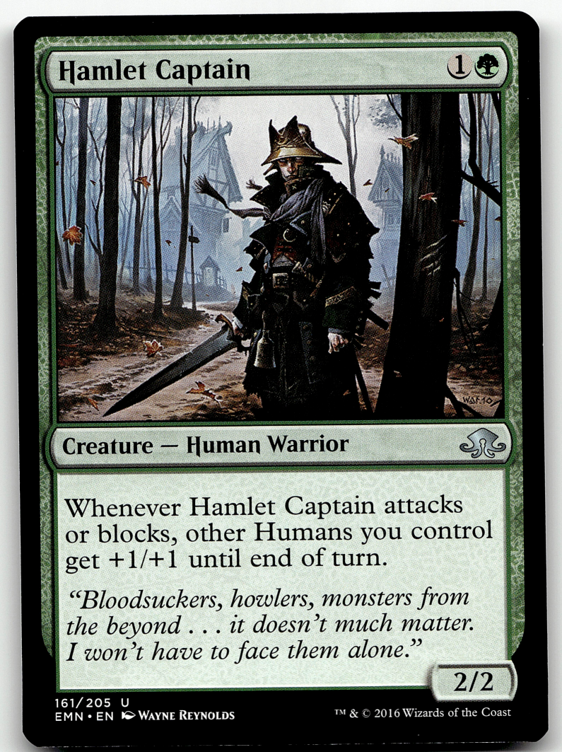Hamlet Captain 2x FOIL EMN MTG Eldritch Moon Uncommon MINT green Hamlet Captain 2x FOIL EMN MTG Eldritch Moon Uncommon MINT green