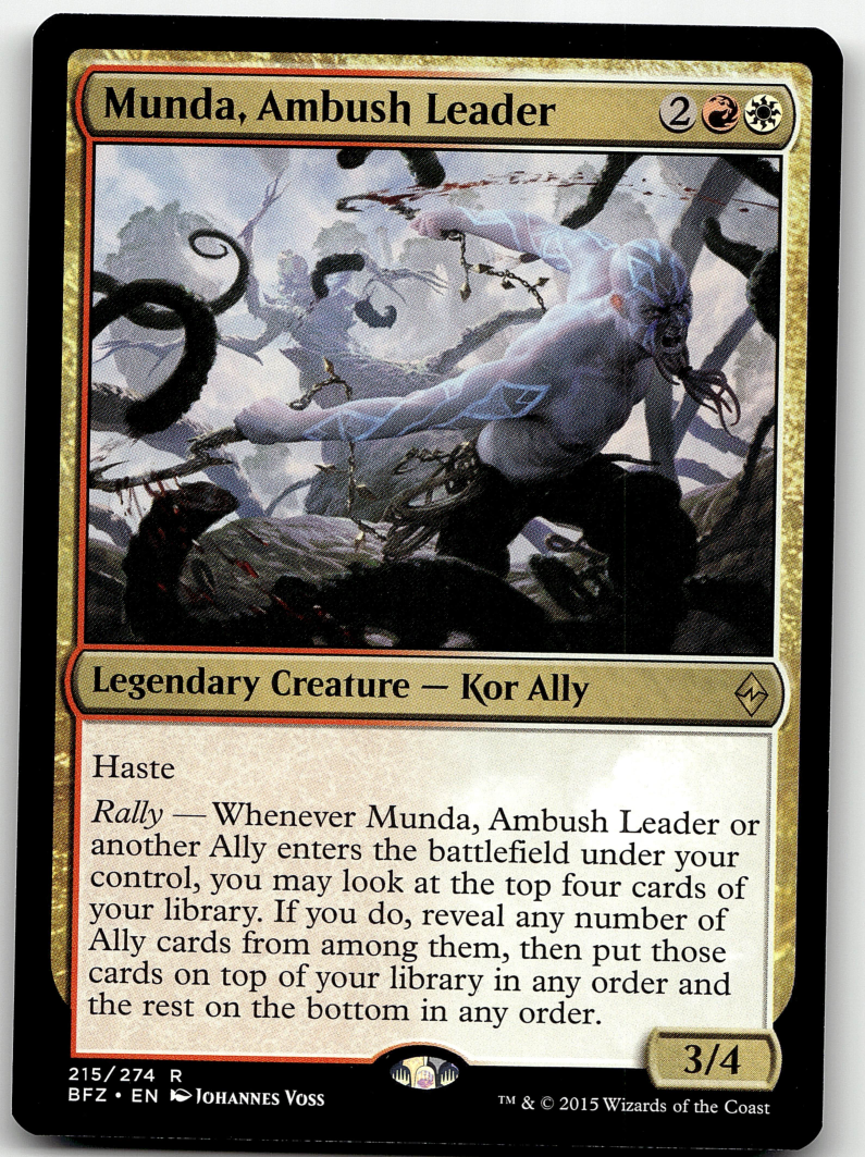 Munda Ambush Leader 2x FOIL BFZ MTG Battle for Zendikar Rare MINT red white Munda Ambush Leader 2x FOIL BFZ MTG Battle for Zendikar Rare MINT red white