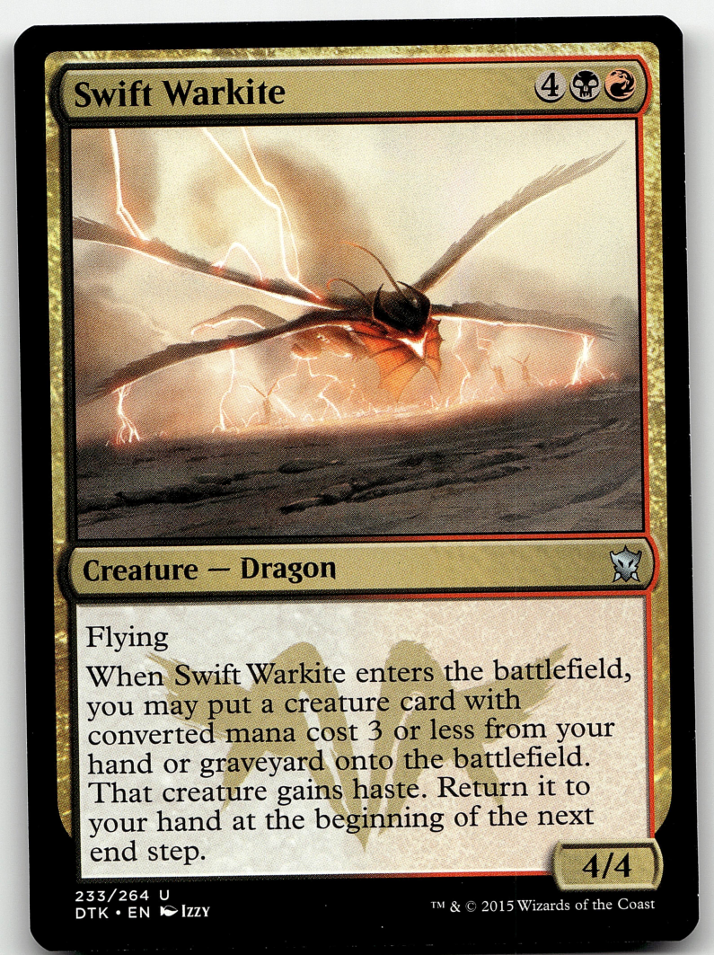 Swift Warkite 2x FOIL DTK MTG Dragons of Tarkir Uncommon MINT black red Swift Warkite 2x FOIL DTK MTG Dragons of Tarkir Uncommon MINT black red