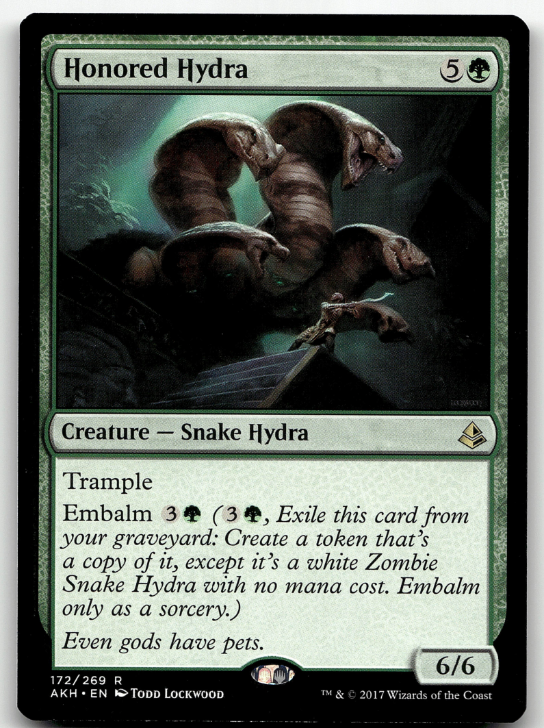 Honored Hydra 2x FOIL AKH MTG Amonkhet Rare MINT green Honored Hydra 2x FOIL AKH MTG Amonkhet Rare MINT green