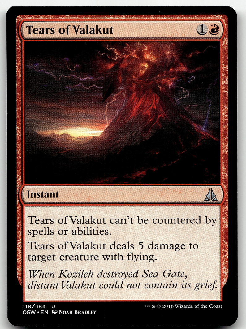 Tears of Valakut 2x FOIL OGW MTG Oath of the Gatewatch Uncommon MINT red Tears of Valakut 2x FOIL OGW MTG Oath of the Gatewatch Uncommon MINT red