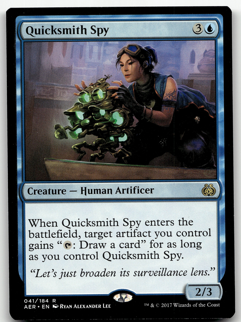 Quicksmith Spy 2x FOIL AER MTG Aether Revolt Rare MINT blue human Quicksmith Spy 2x FOIL AER MTG Aether Revolt Rare MINT blue human